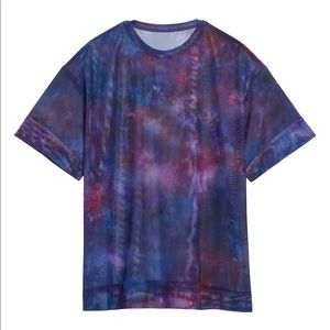 Athleta Mesh Oversized Printed Tee Supernova